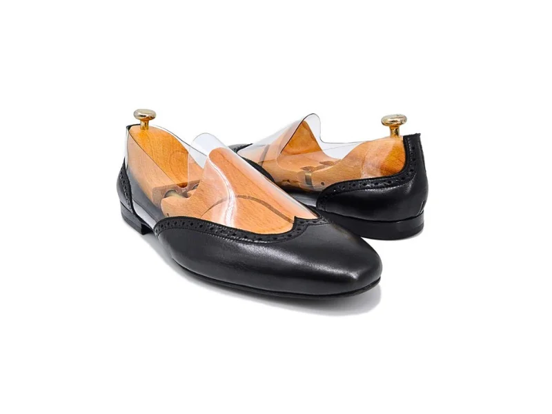 Trust Shoes Men Black Leather Transparent Men's Summer Classic Shoes