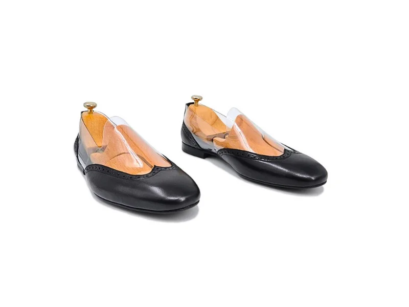 Trust Shoes Men Black Leather Transparent Men's Summer Classic Shoes