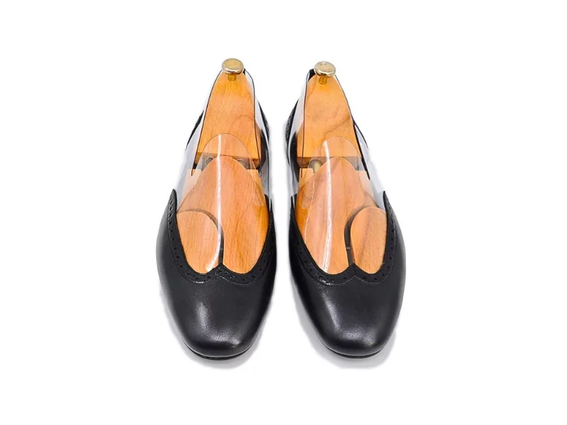 Trust Shoes Men Black Leather Transparent Men's Summer Classic Shoes
