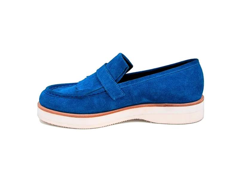 Trust Shoes Мужская пряжка Sax Blue Мужская замшевая кожаная повседневная обувь