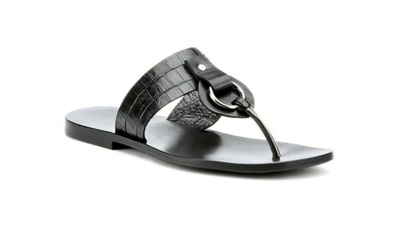 Trust Shoes Men Parmak Arası Deri Terlik