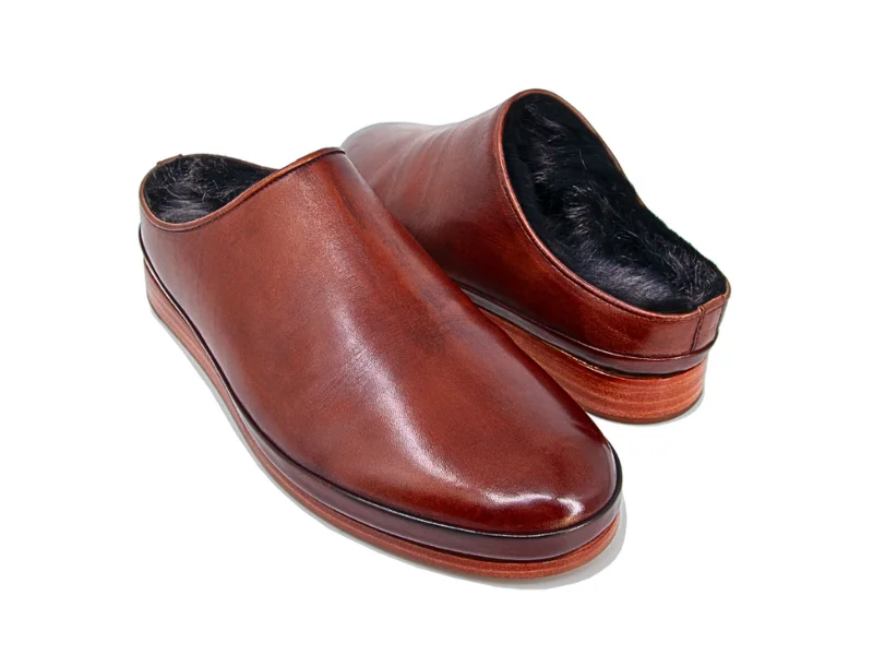 Trust Shoes Men Brown Leather Sabo Shoes